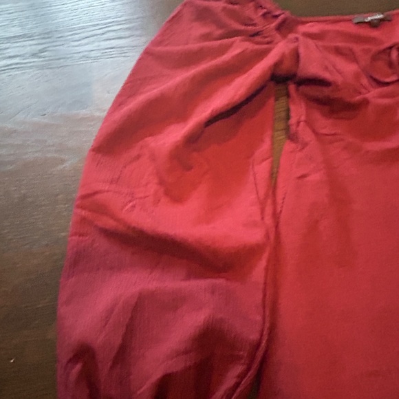 Red Long Sleeve Dress - Picture 3 of 5